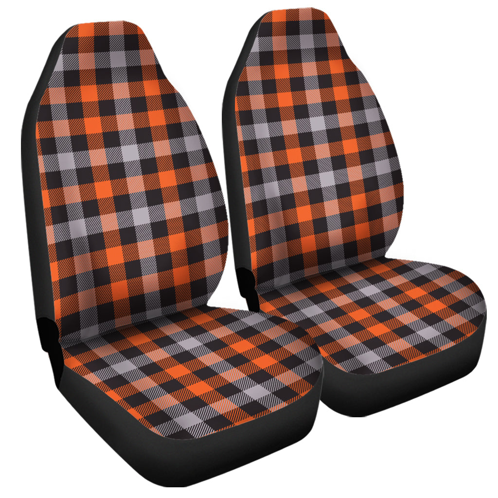 Halloween Buffalo Plaid Print Universal Fit Car Seat Covers