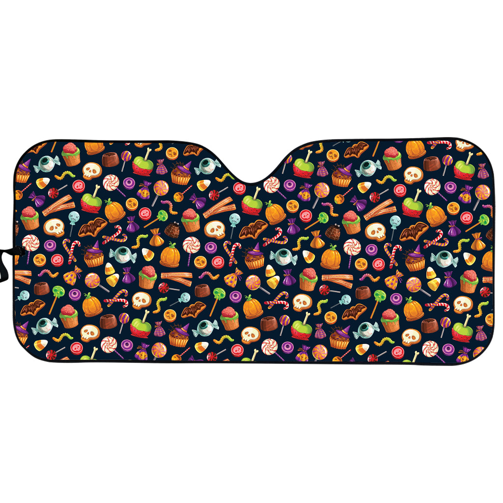 Halloween Candy Pattern Print Car Sun Shade