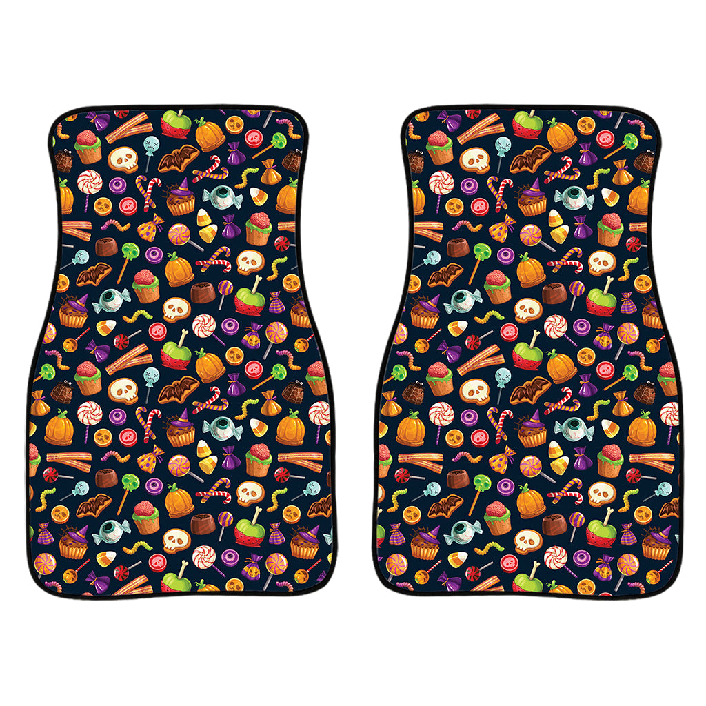 Halloween Candy Pattern Print Front Car Floor Mats