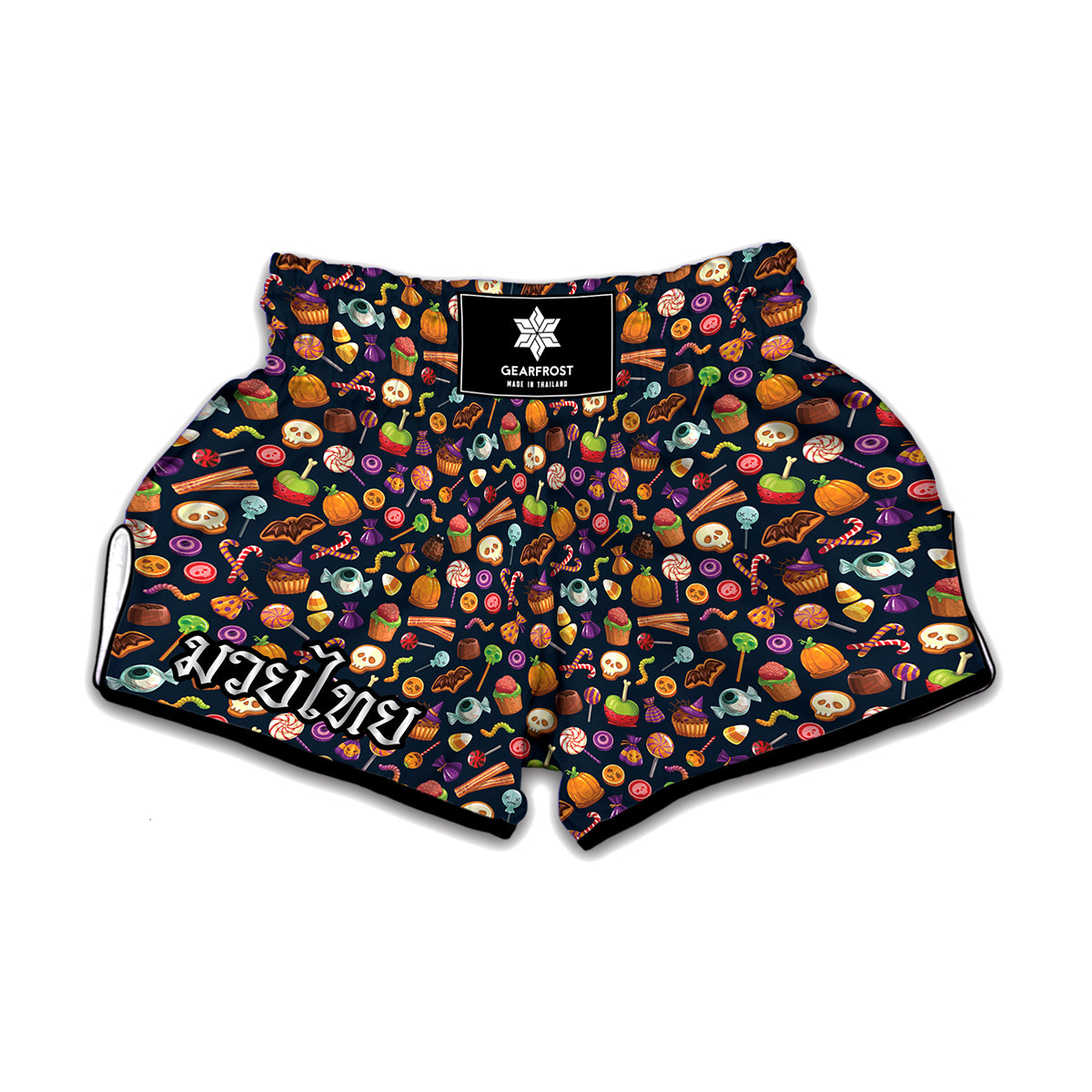 Halloween Candy Pattern Print Muay Thai Boxing Shorts