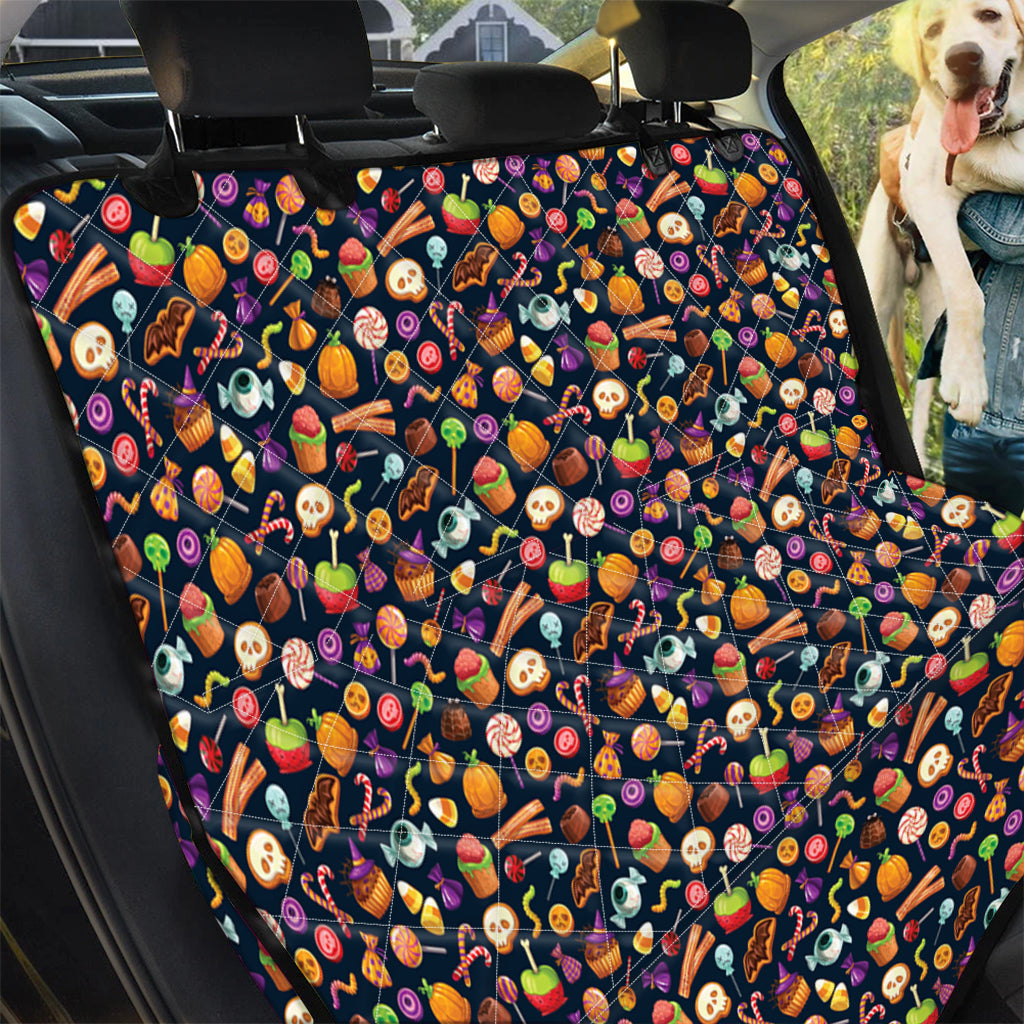 Halloween Candy Pattern Print Pet Car Back Seat Cover