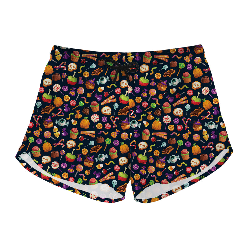 Halloween Candy Pattern Print Women's Shorts