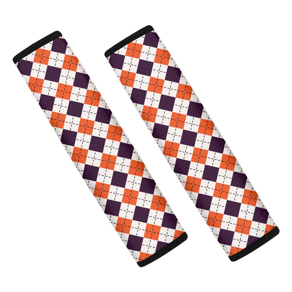 Halloween Checked Pattern Print Car Seat Belt Covers