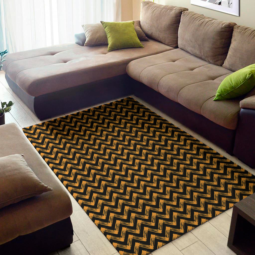 Halloween Chevron Pattern Print Area Rug