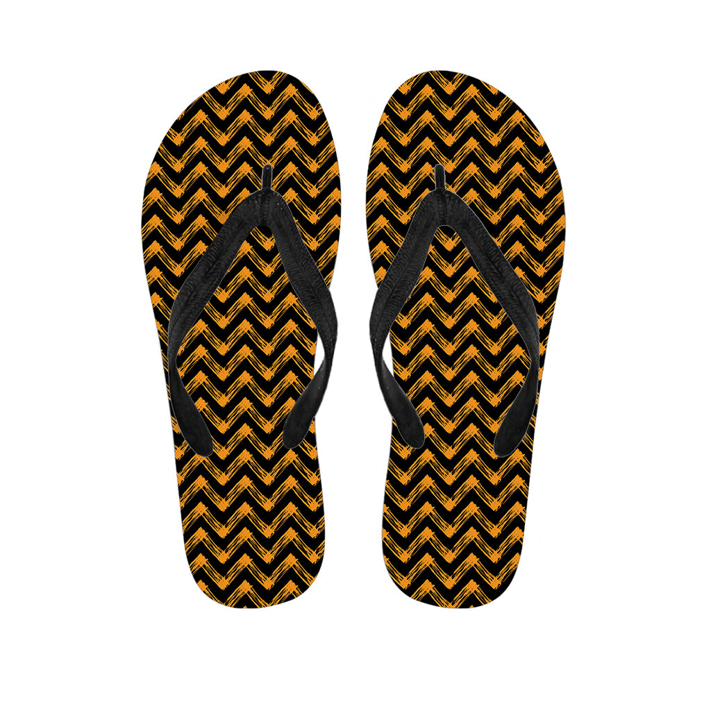 Halloween Chevron Pattern Print Flip Flops