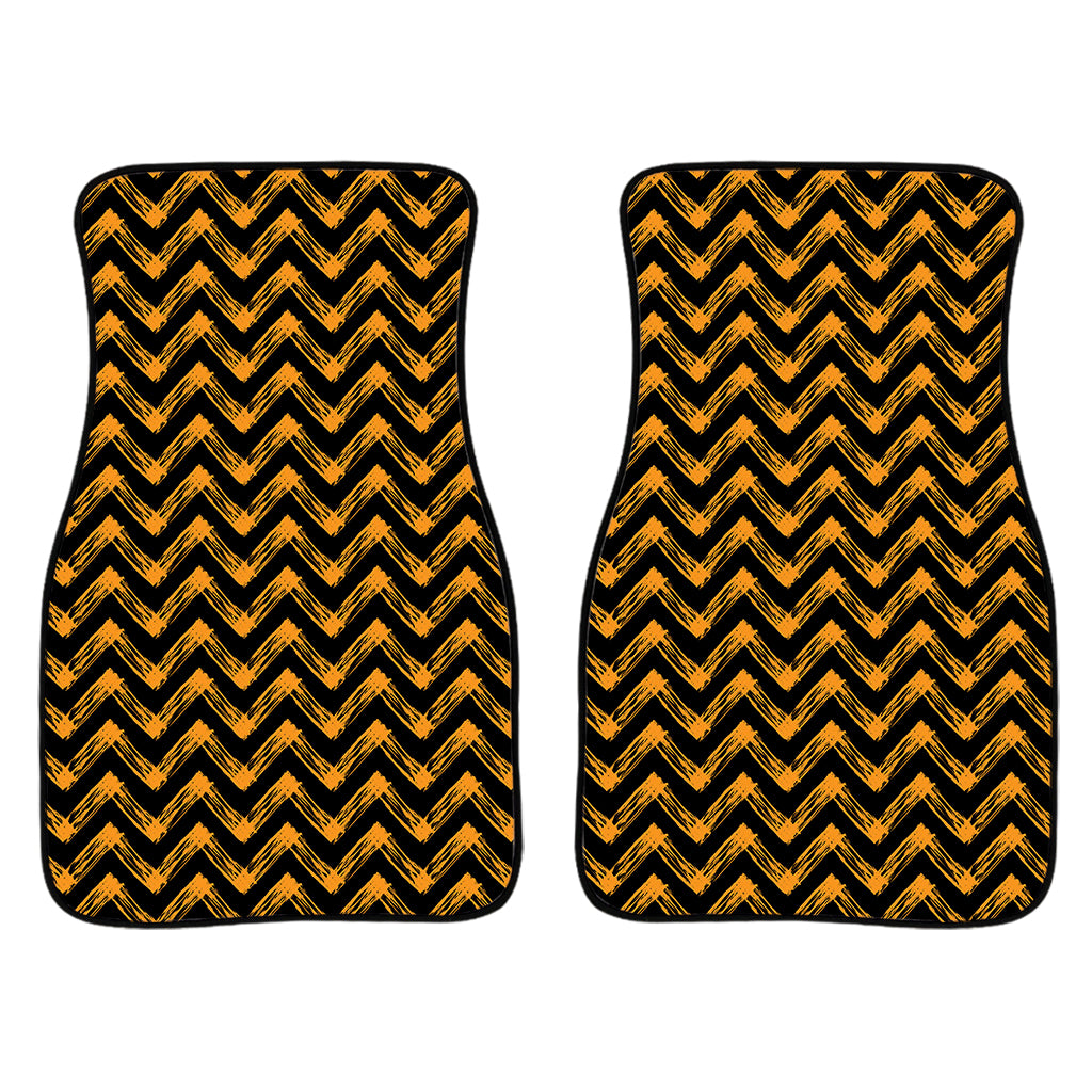 Halloween Chevron Pattern Print Front Car Floor Mats