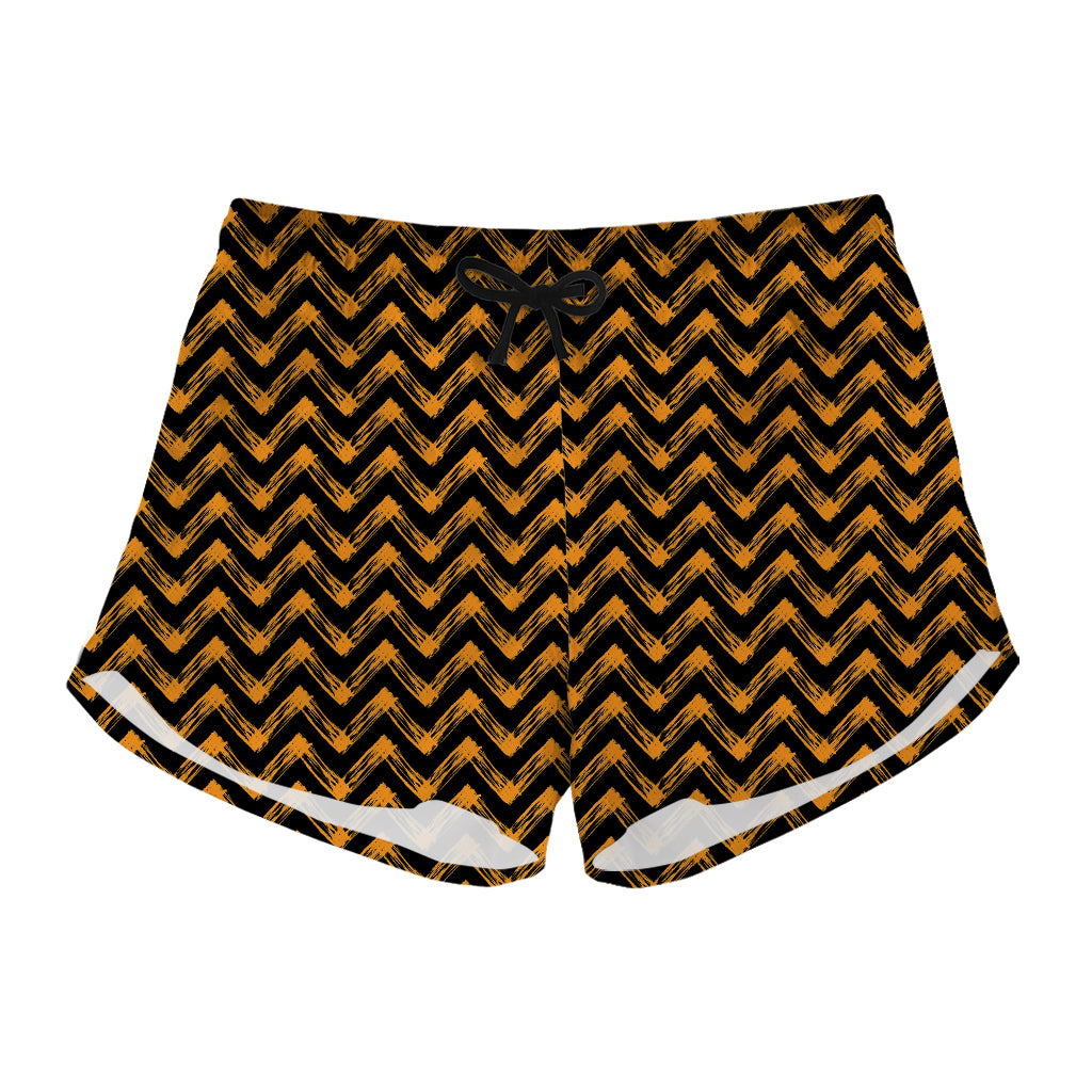 Halloween Chevron Pattern Print Women's Shorts