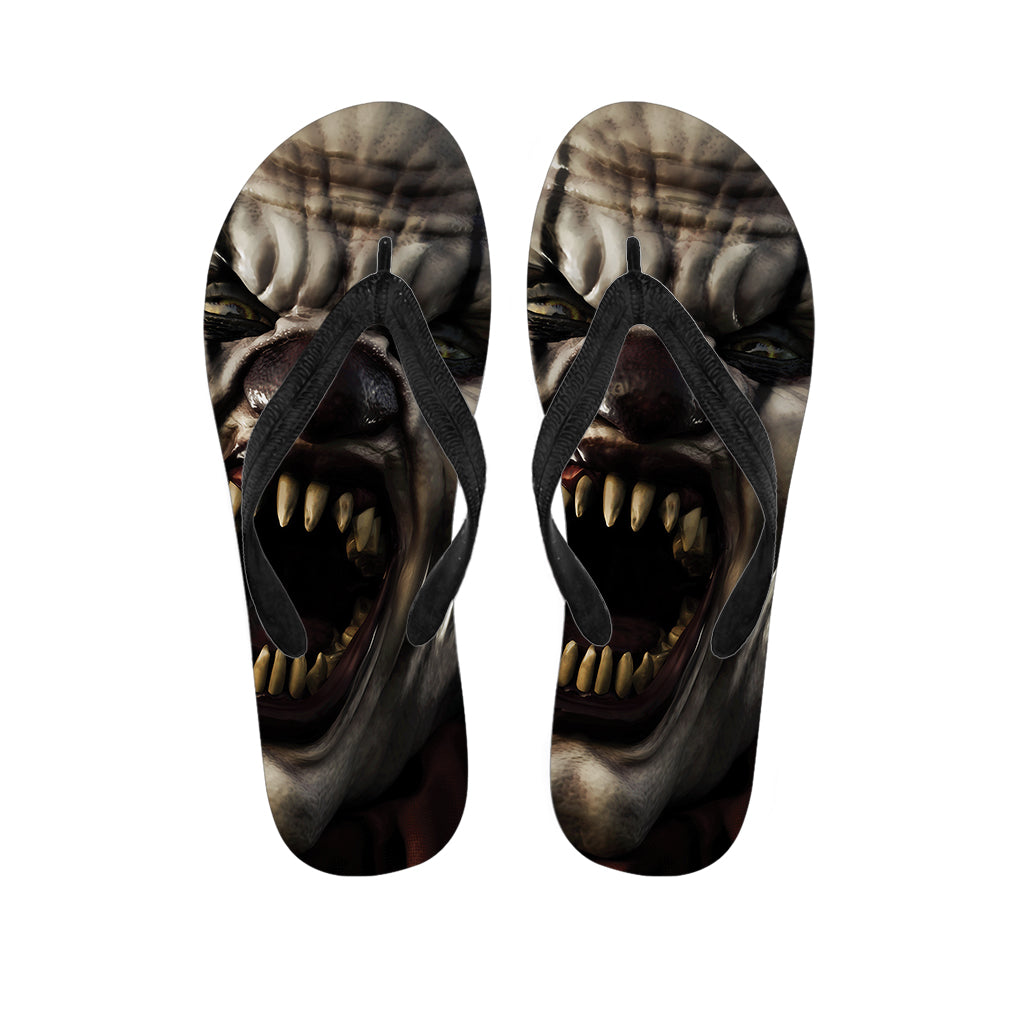 Halloween Clown Print Flip Flops