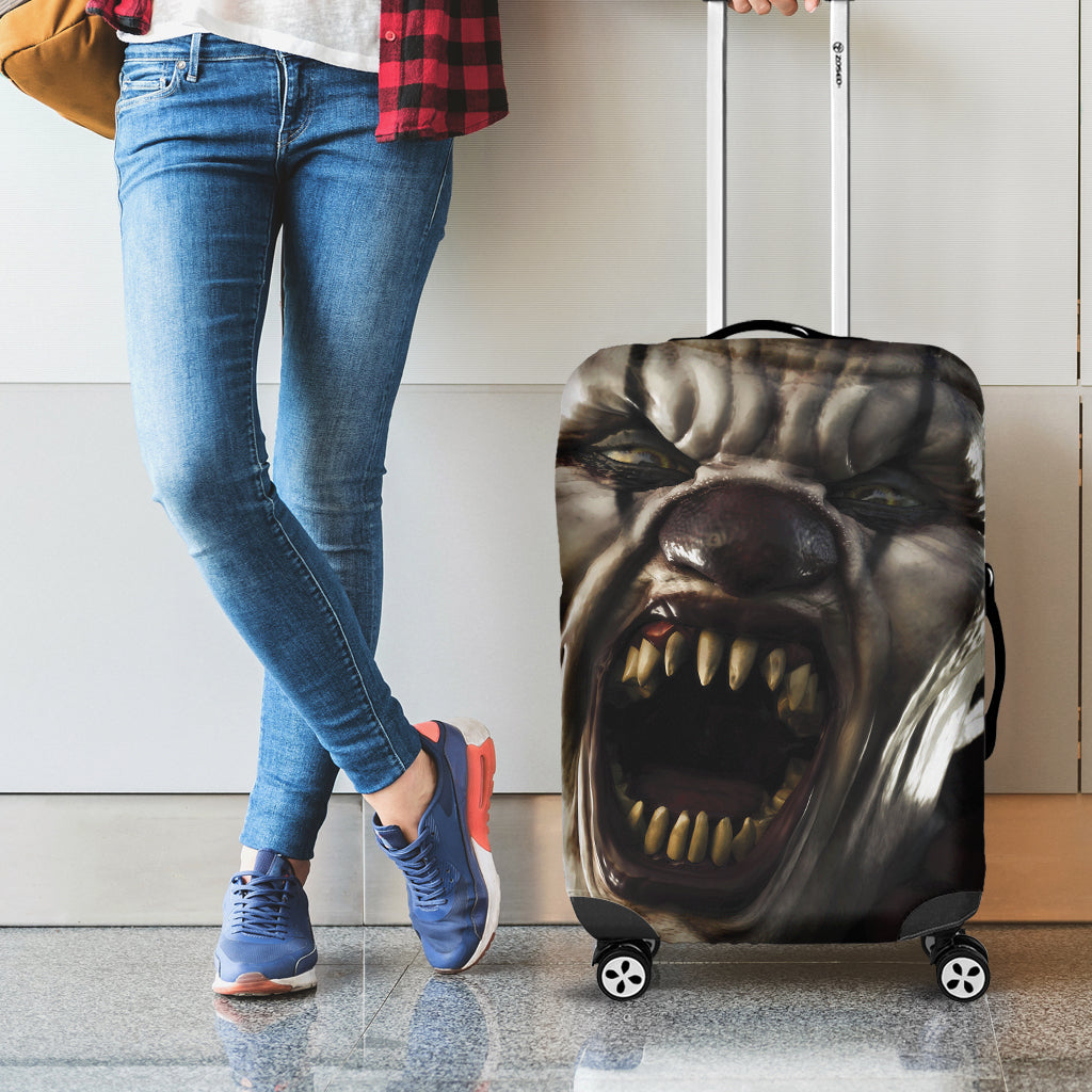 Halloween Clown Print Luggage Cover