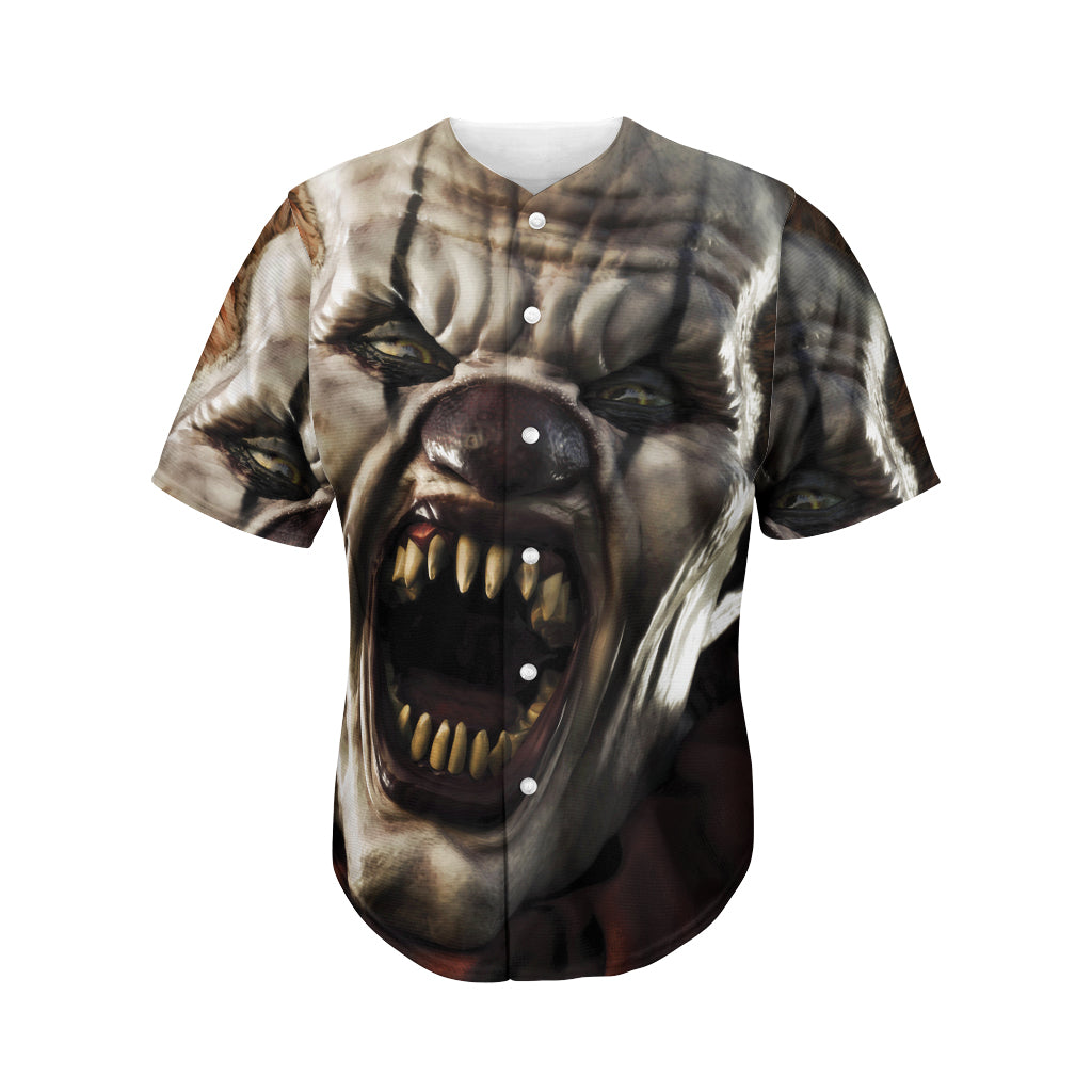 Halloween Clown Print Men's Baseball Jersey