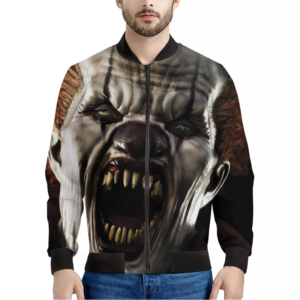 Halloween Clown Print Men's Bomber Jacket