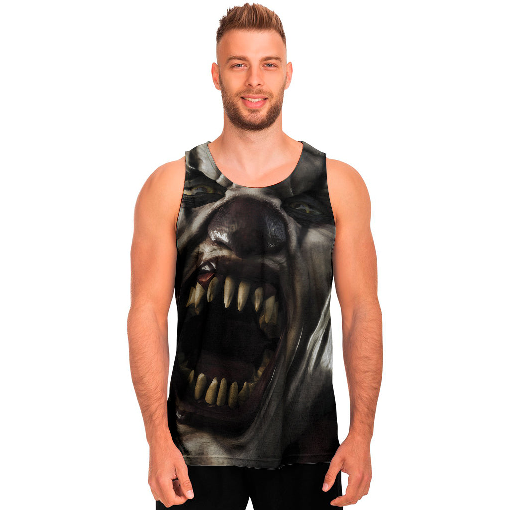 Halloween Clown Print Men's Tank Top