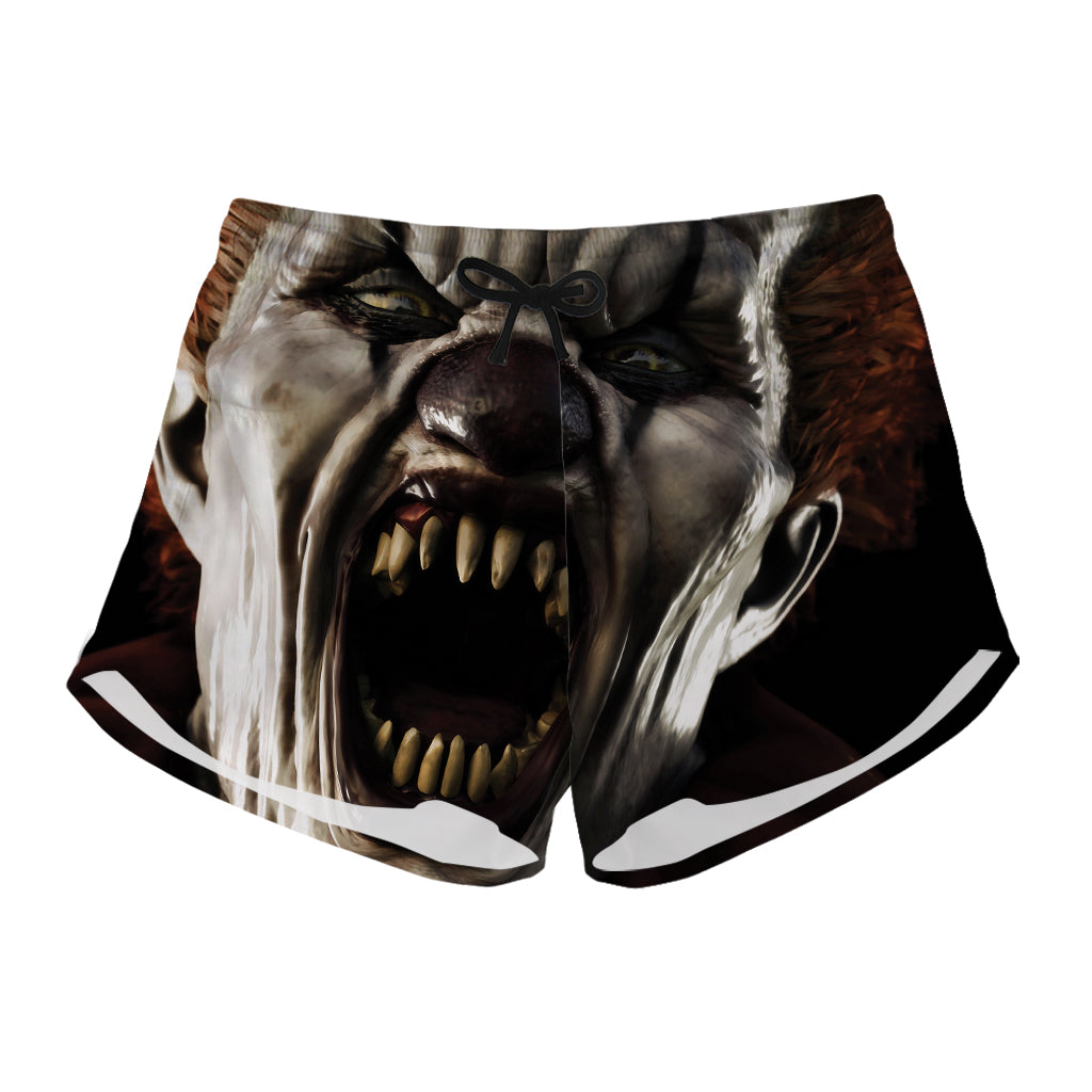 Halloween Clown Print Women's Shorts