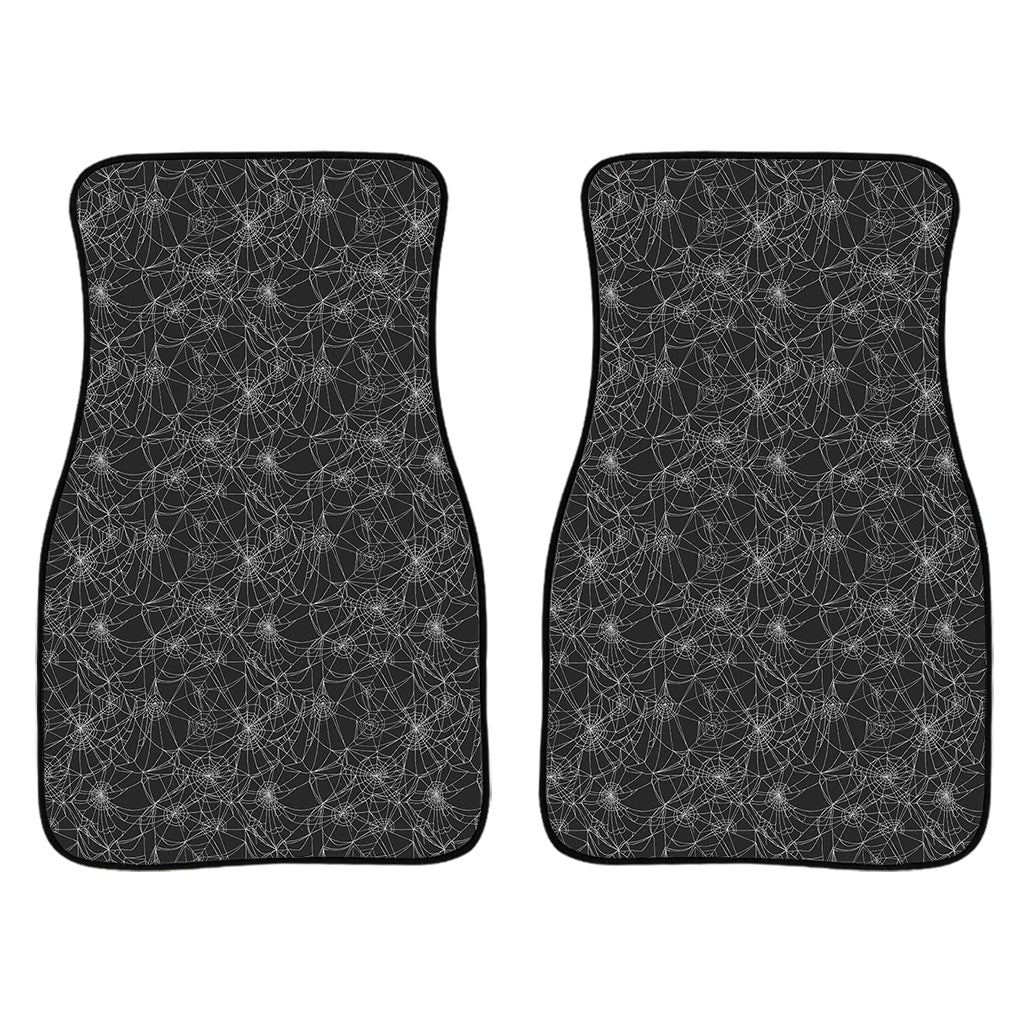 Halloween Cobweb Pattern Print Front Car Floor Mats