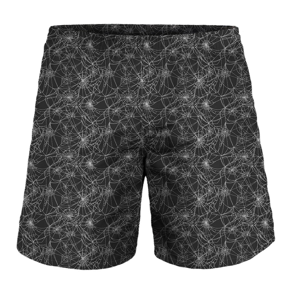 Halloween Cobweb Pattern Print Men's Shorts