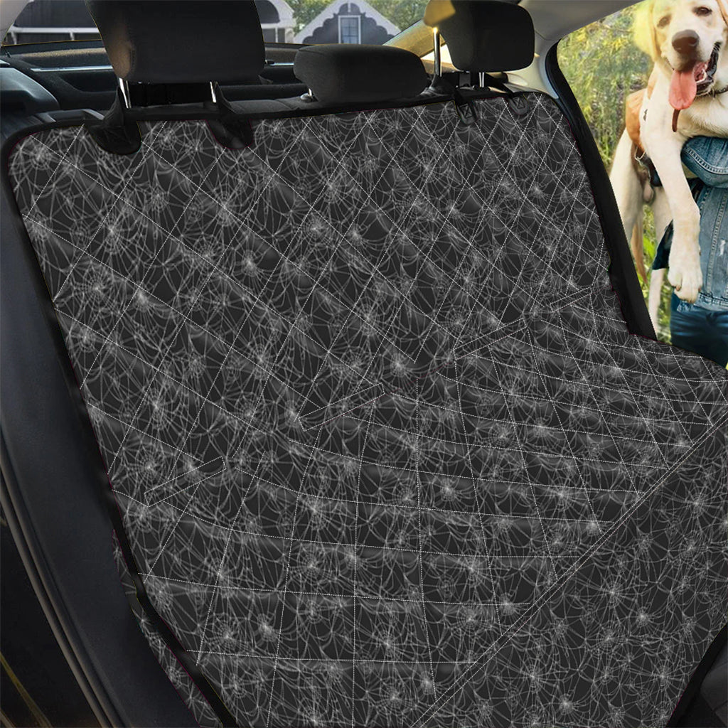 Halloween Cobweb Pattern Print Pet Car Back Seat Cover