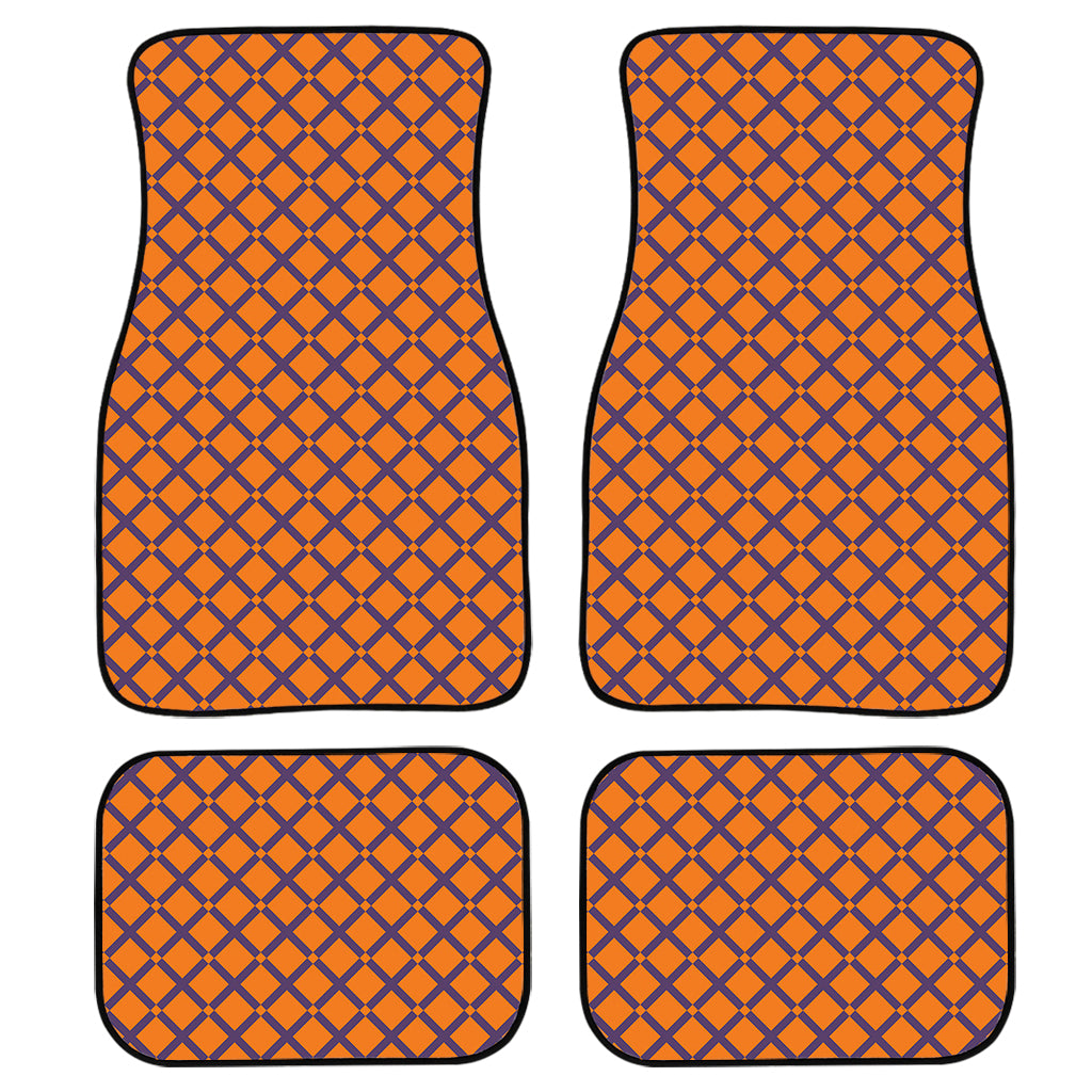 Halloween Cross Pattern Print Front and Back Car Floor Mats