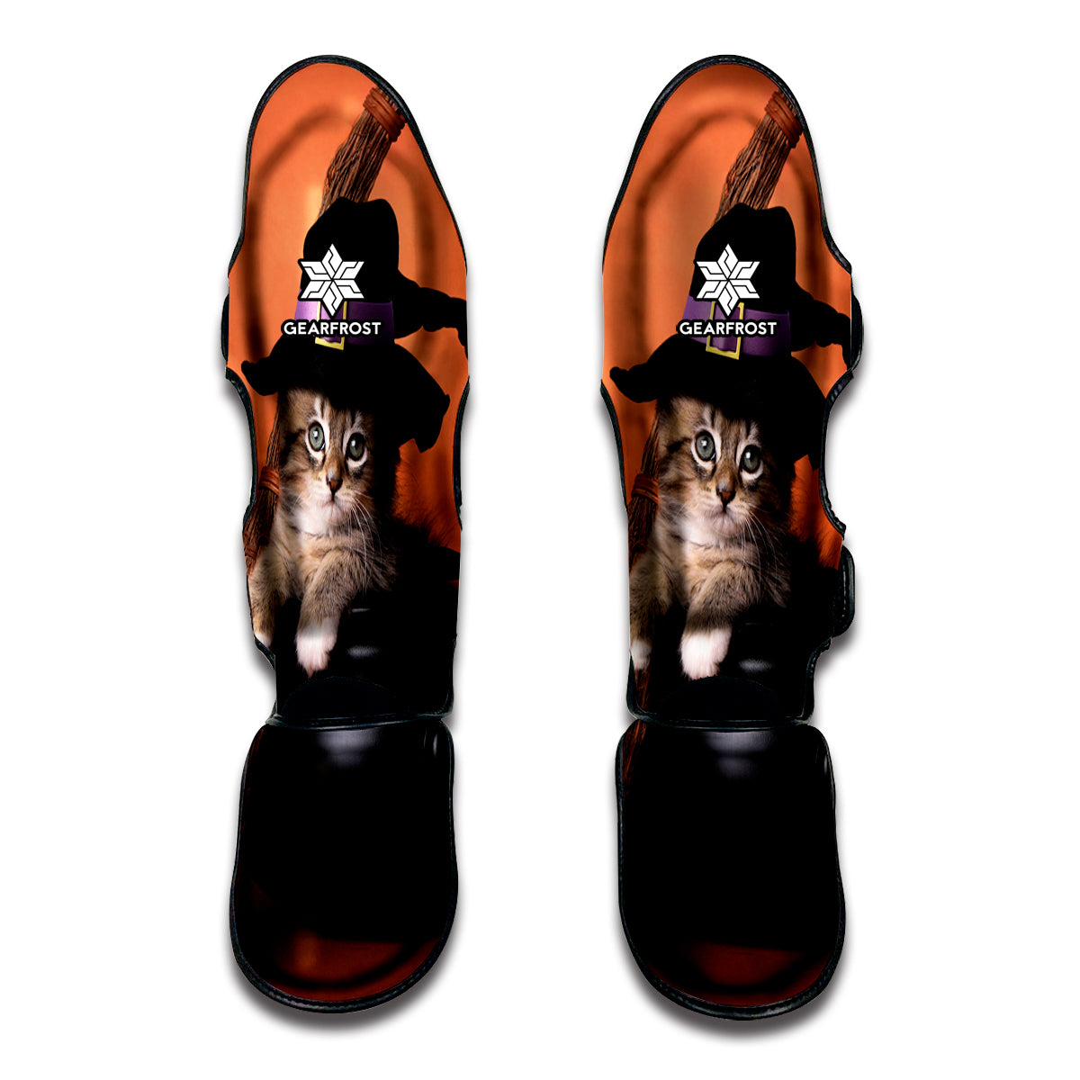 Halloween Cute Witch Cat Print Muay Thai Shin Guards