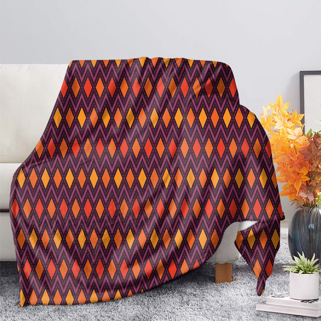 Halloween Diamond Shape Pattern Print Blanket