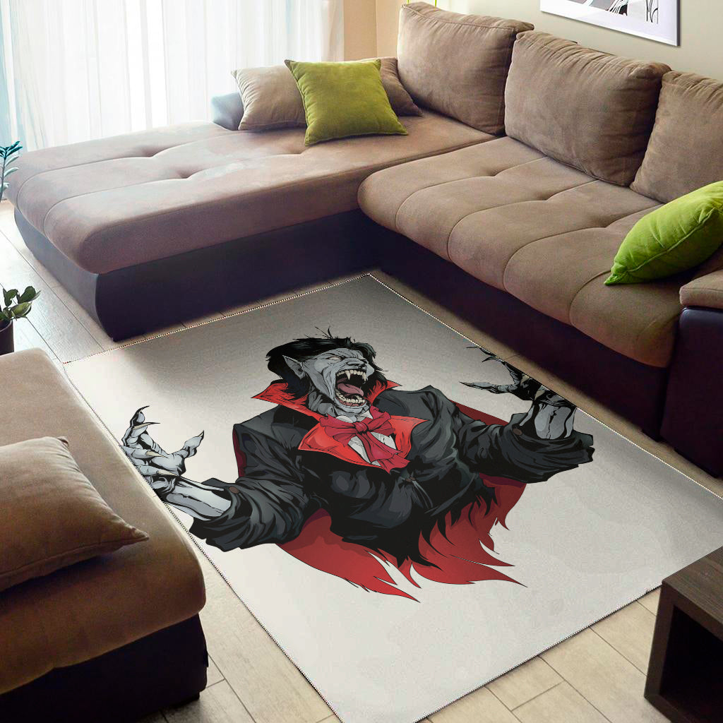 Halloween Evil Vampire Print Area Rug