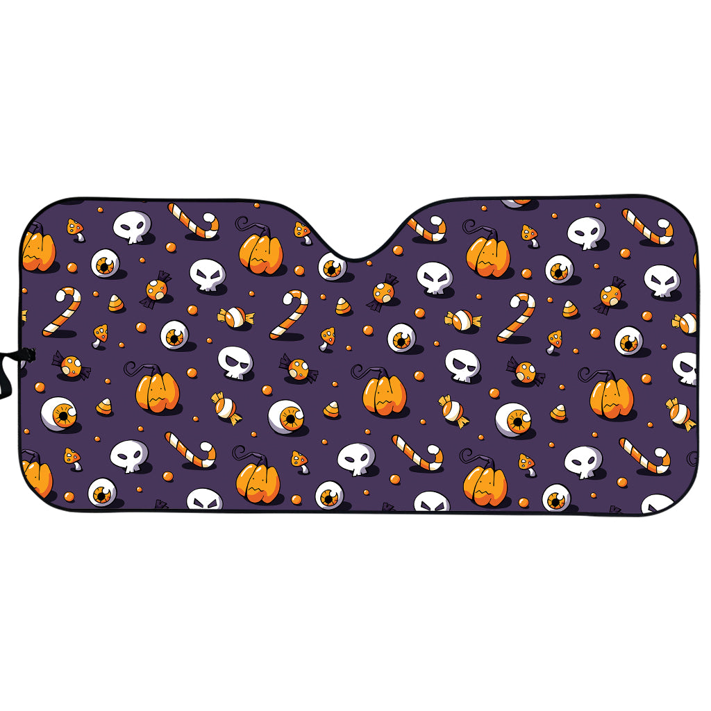 Halloween Eyeball Pattern Print Car Sun Shade