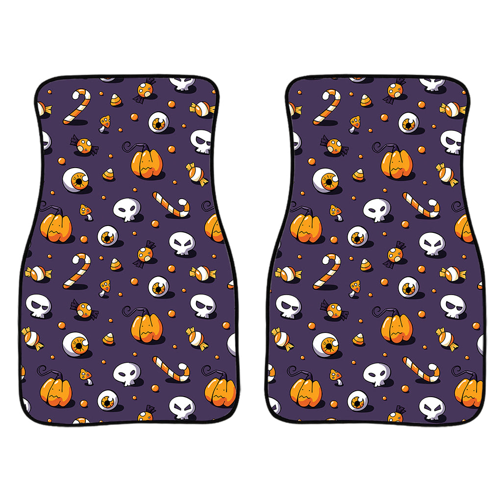 Halloween Eyeball Pattern Print Front Car Floor Mats