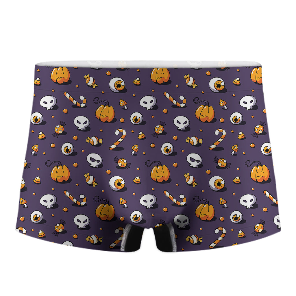 Halloween Eyeball Pattern Print Men's Boxer Briefs