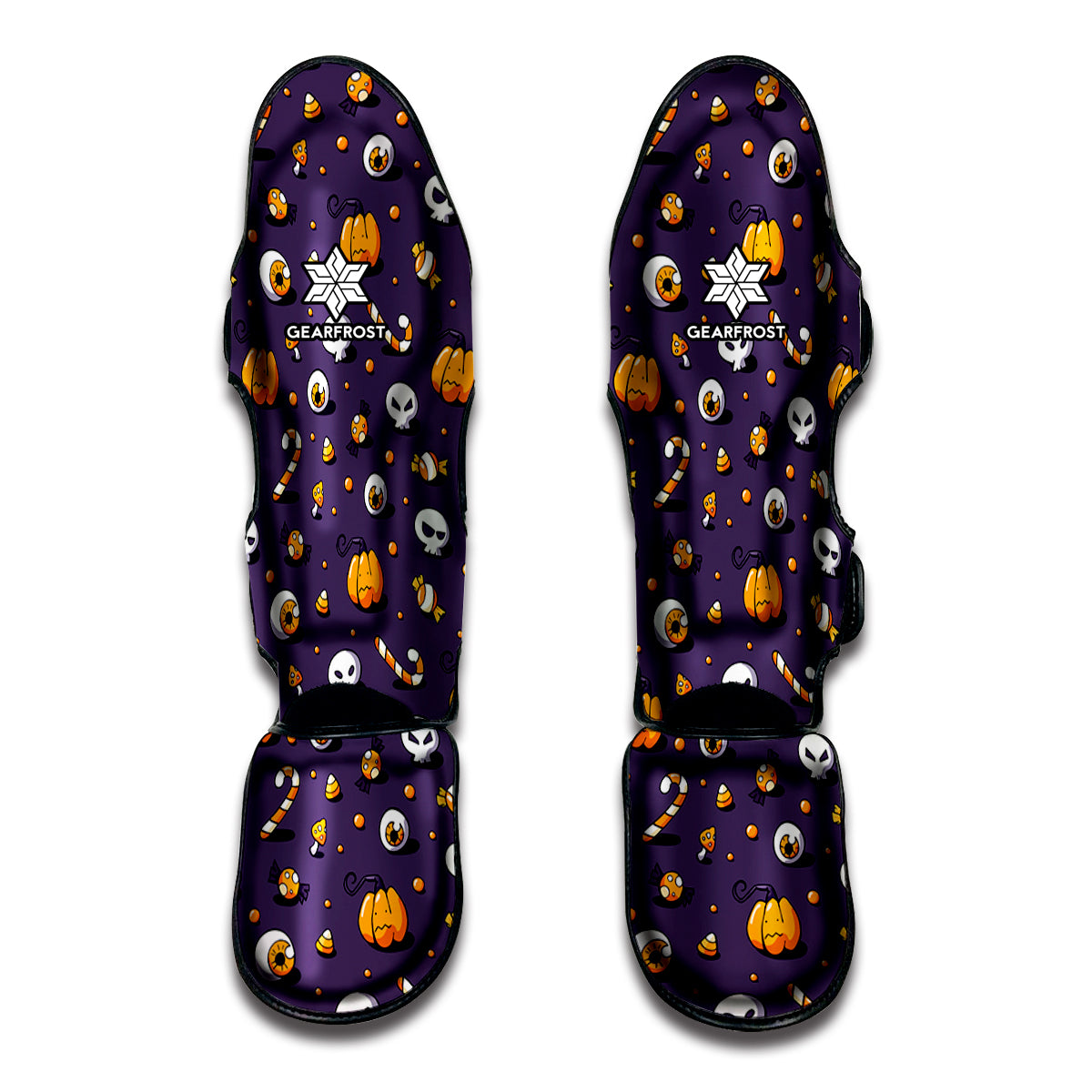 Halloween Eyeball Pattern Print Muay Thai Shin Guards