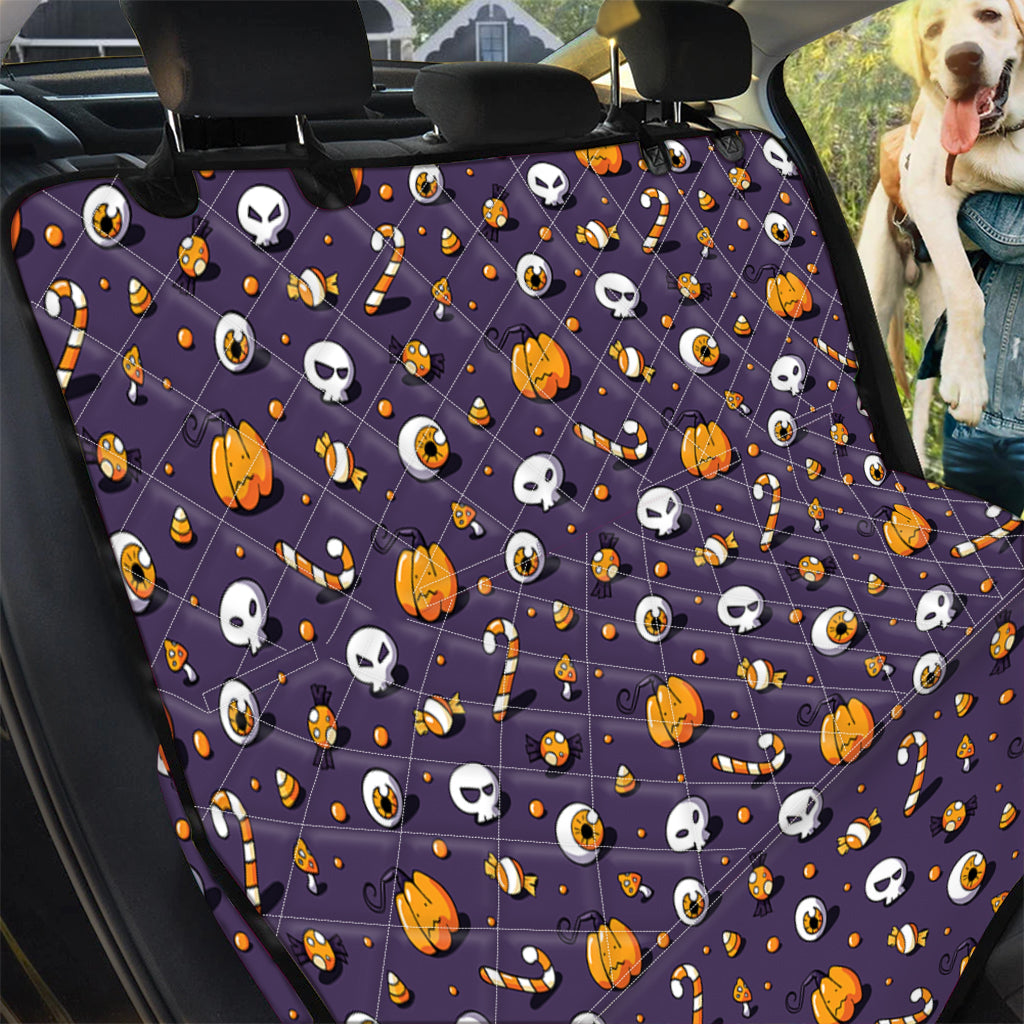 Halloween Eyeball Pattern Print Pet Car Back Seat Cover