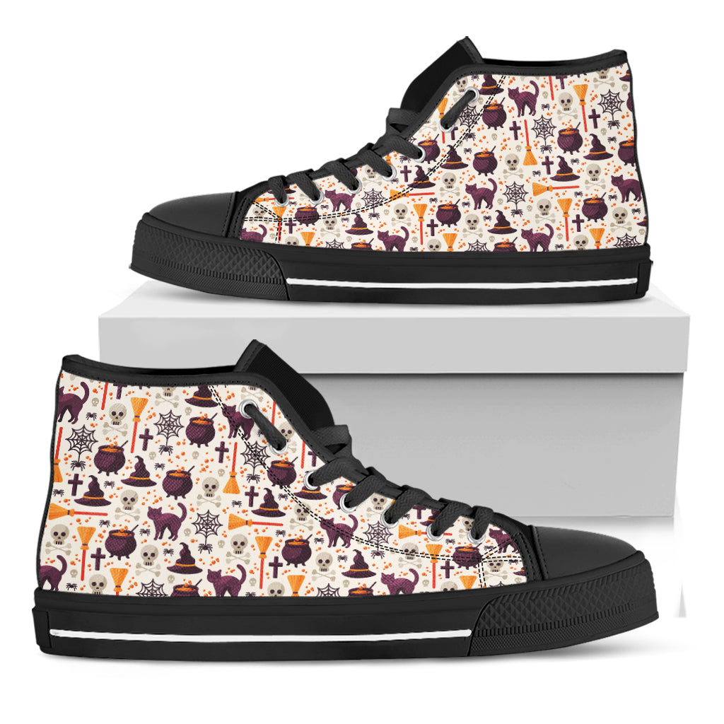 Halloween Festival Pattern Print Black High Top Shoes