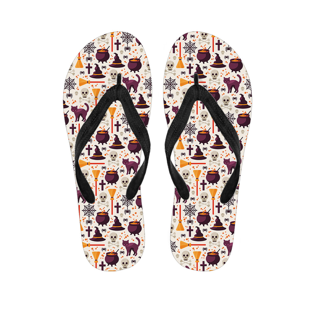 Halloween Festival Pattern Print Flip Flops