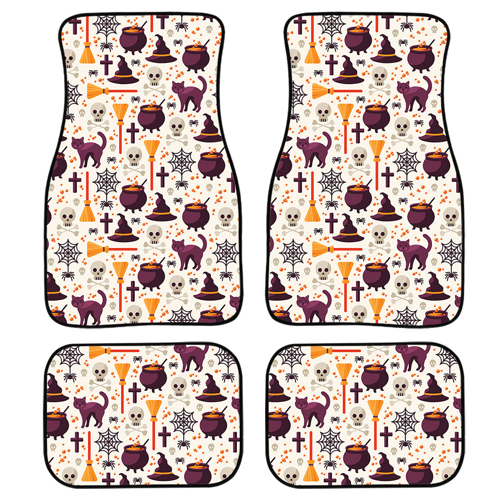 Halloween Festival Pattern Print Front and Back Car Floor Mats