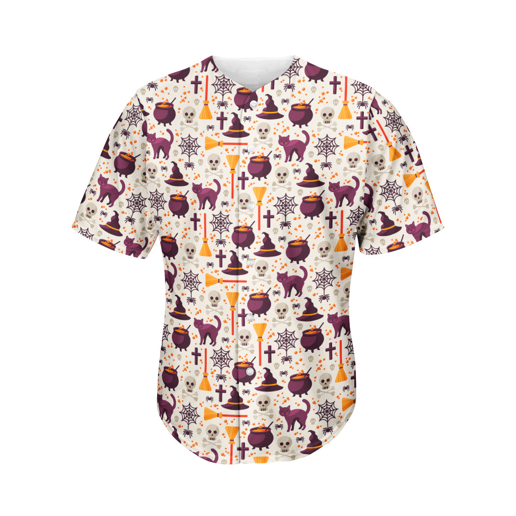 Halloween Festival Pattern Print Men's Baseball Jersey