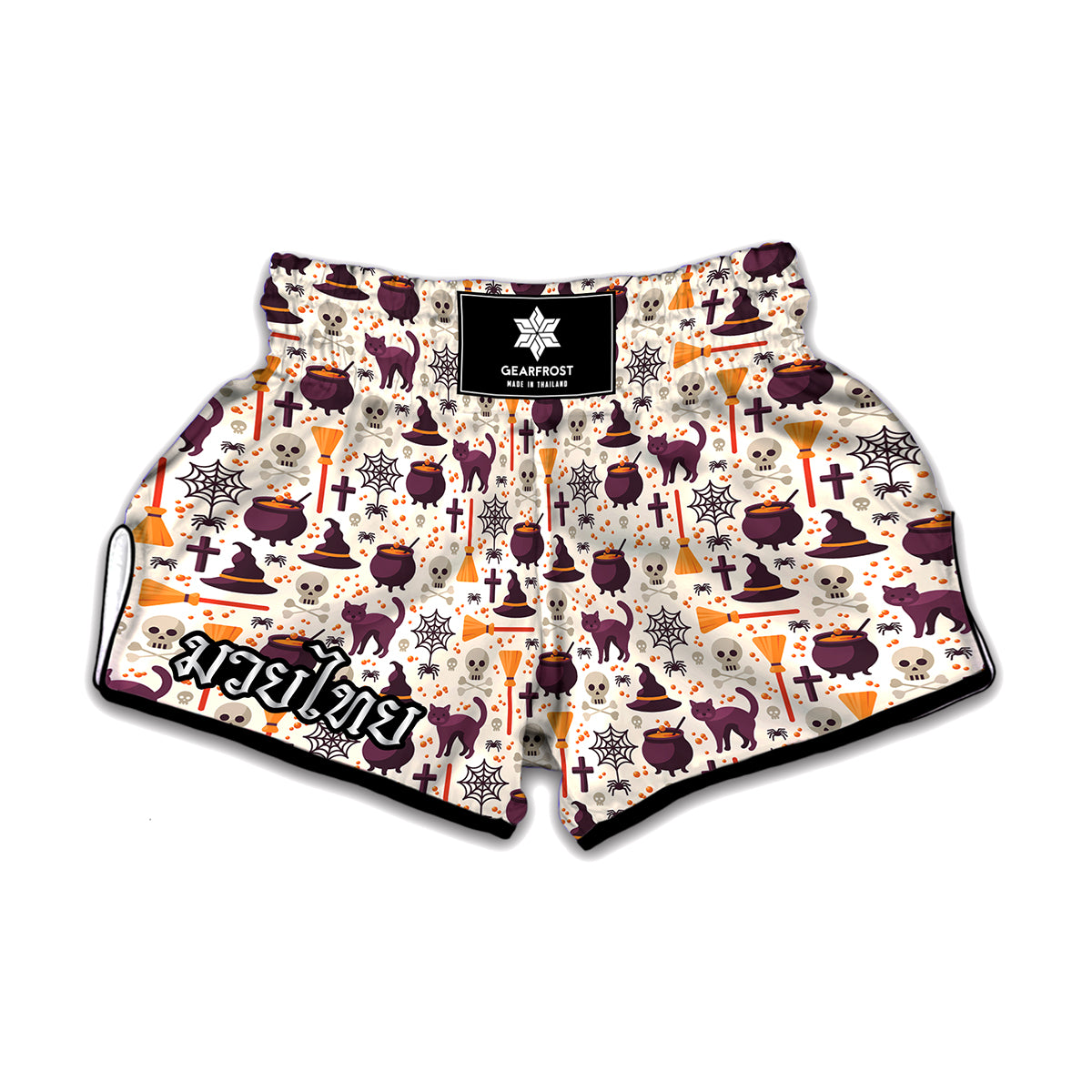 Halloween Festival Pattern Print Muay Thai Boxing Shorts