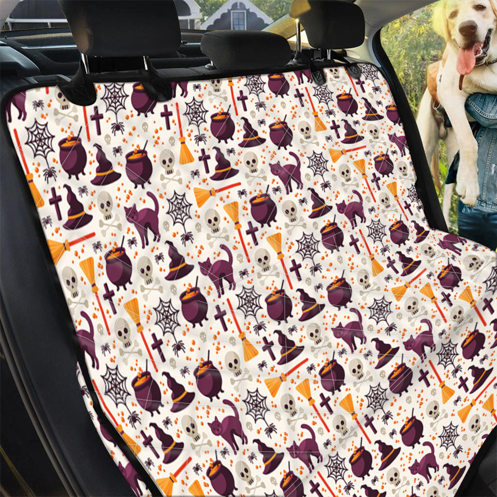 Halloween Festival Pattern Print Pet Car Back Seat Cover