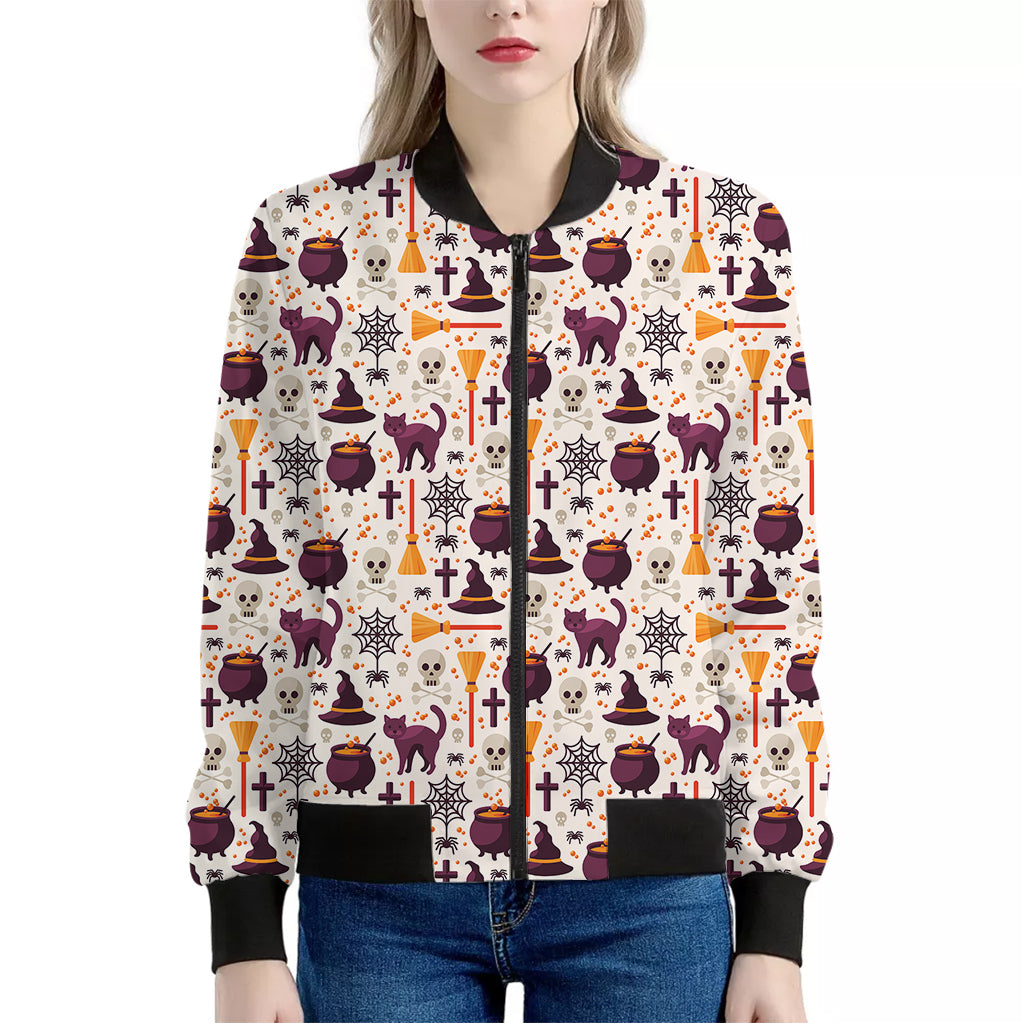 Halloween Festival Pattern Print Women's Bomber Jacket