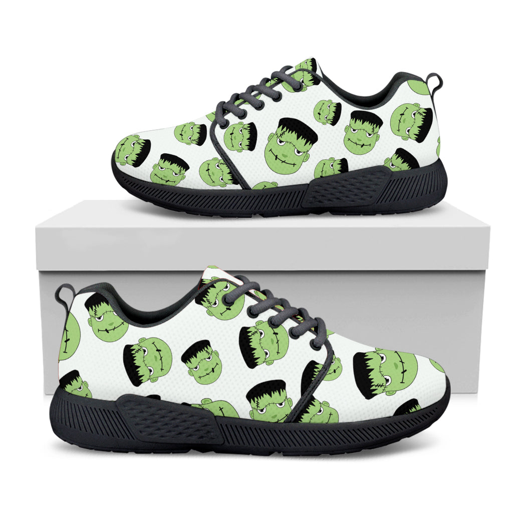 Halloween Frankenstein Pattern Print Black Athletic Shoes