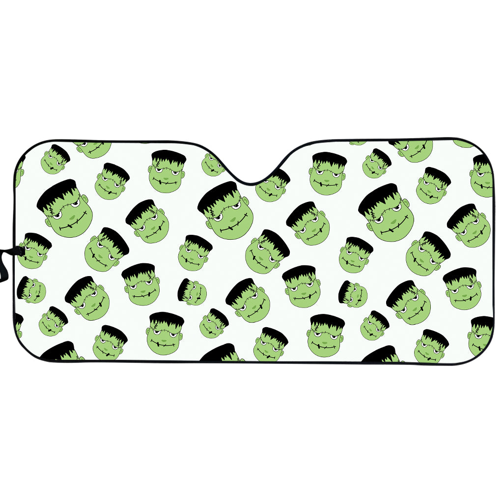 Halloween Frankenstein Pattern Print Car Sun Shade