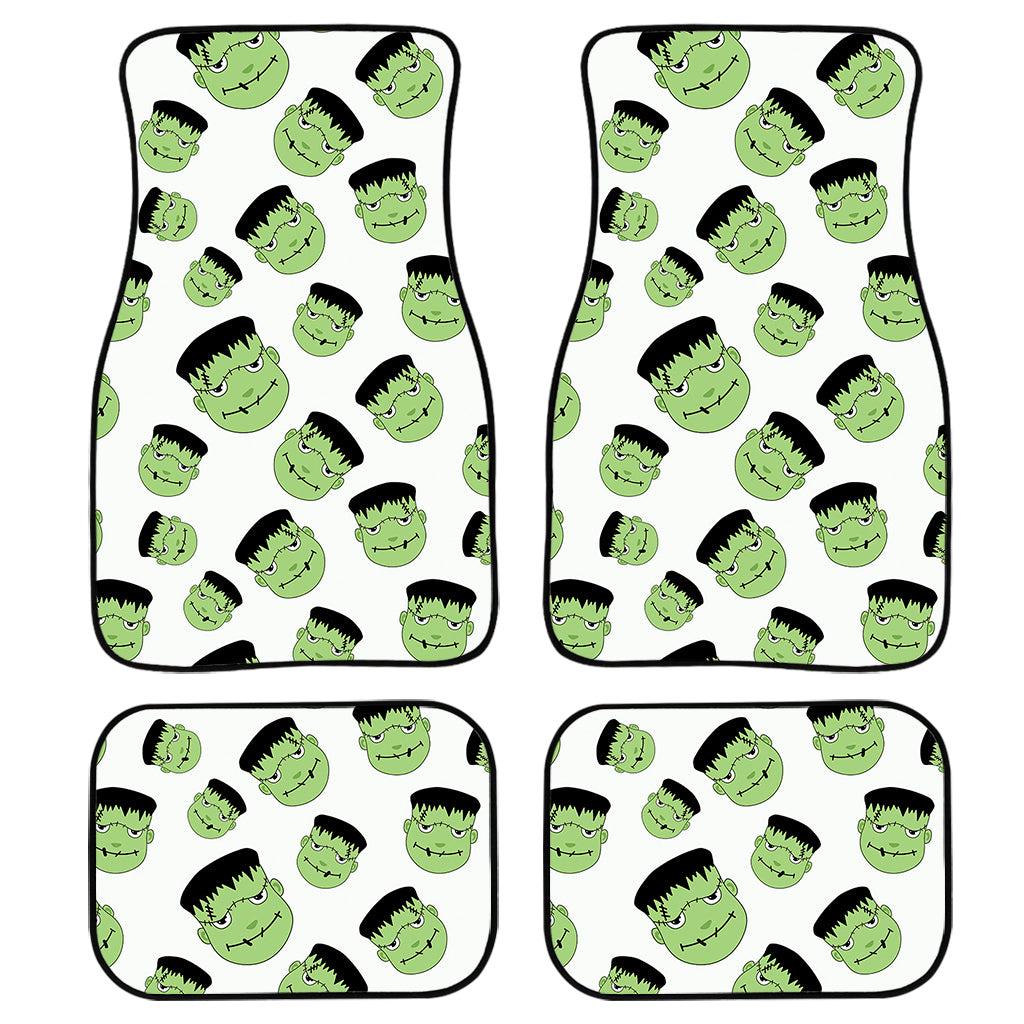 Halloween Frankenstein Pattern Print Front and Back Car Floor Mats