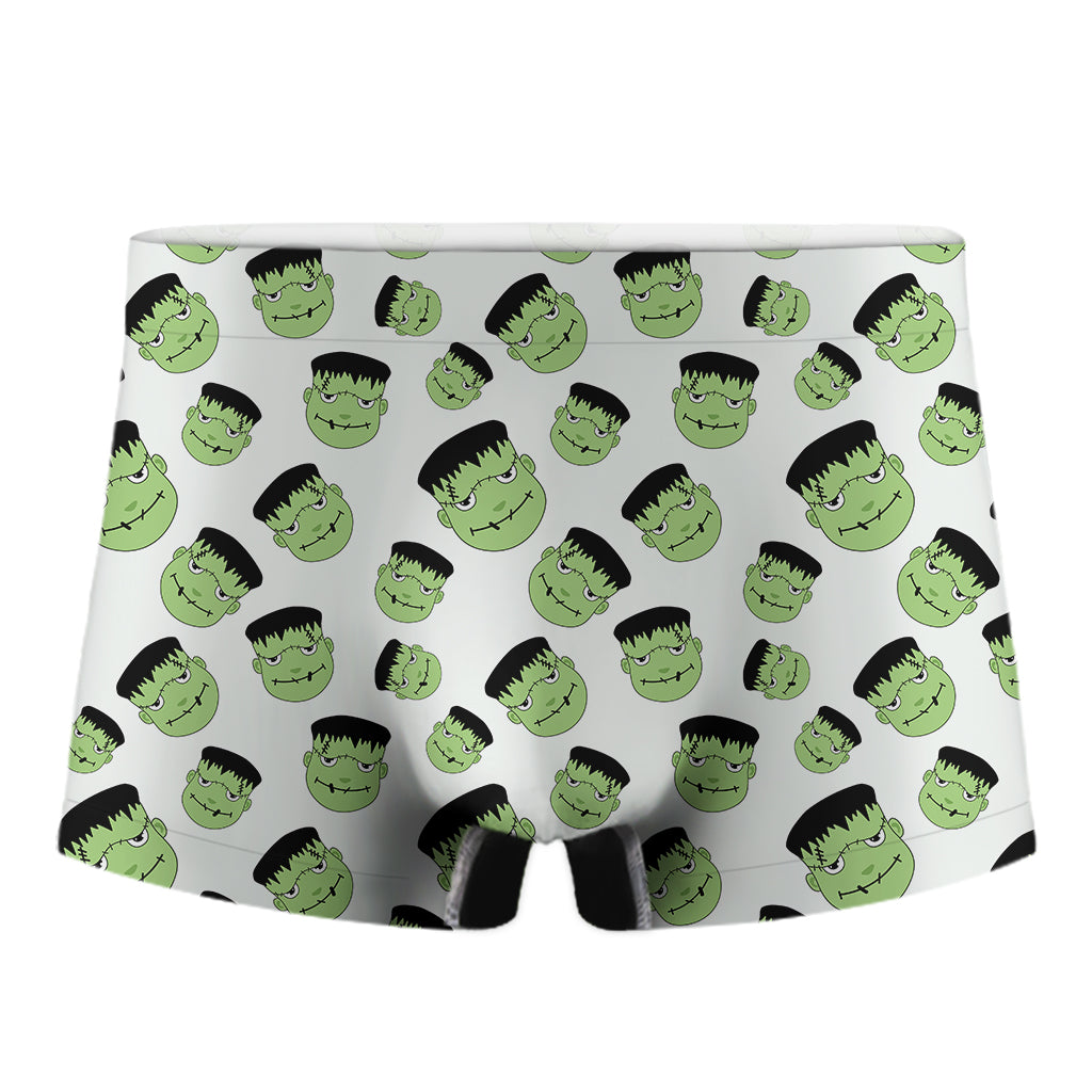 Halloween Frankenstein Pattern Print Men's Boxer Briefs