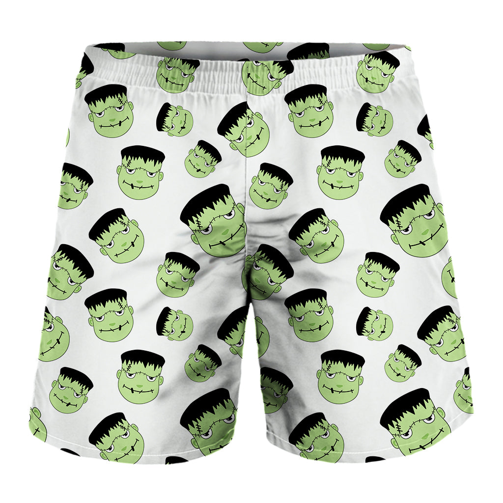 Halloween Frankenstein Pattern Print Men's Shorts