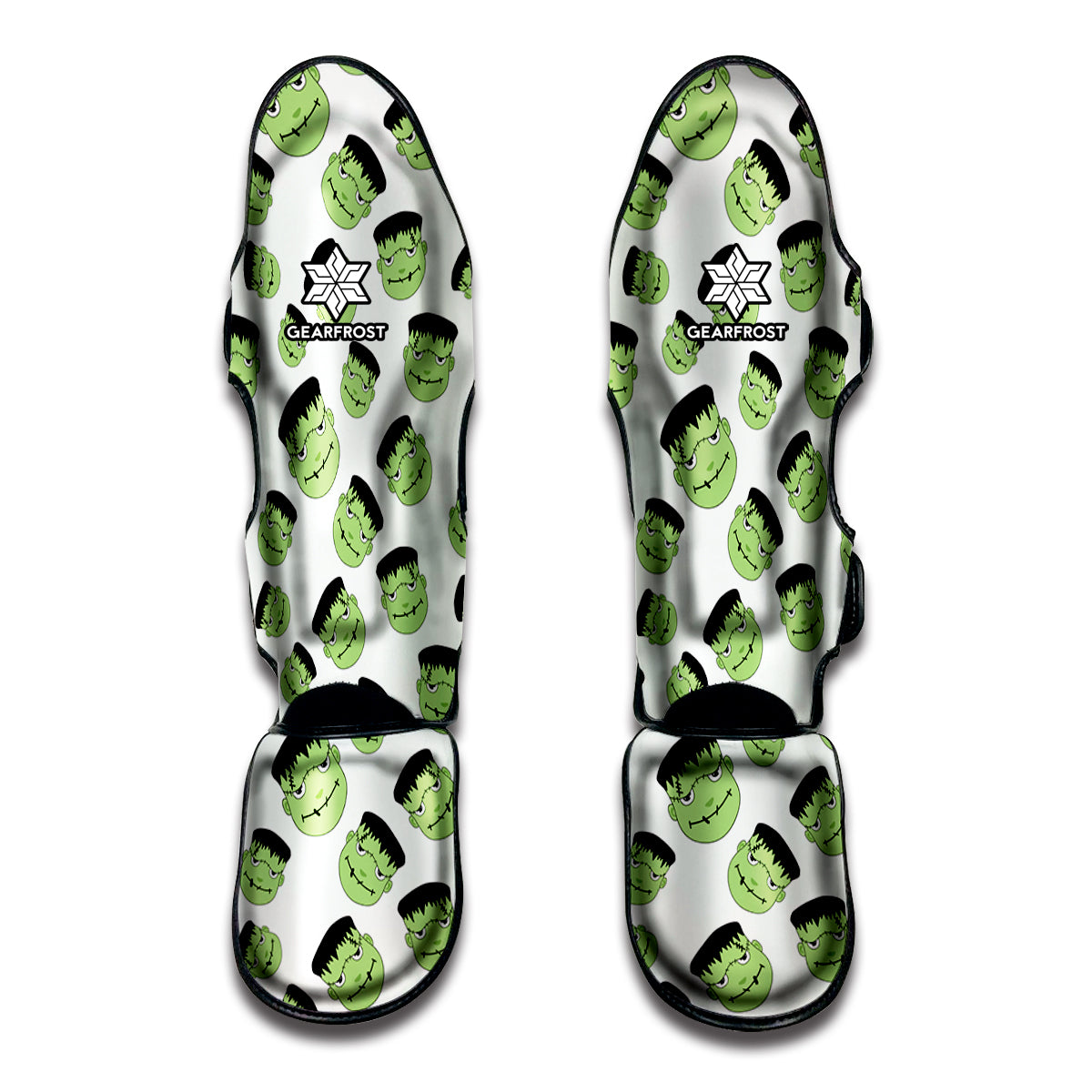 Halloween Frankenstein Pattern Print Muay Thai Shin Guards