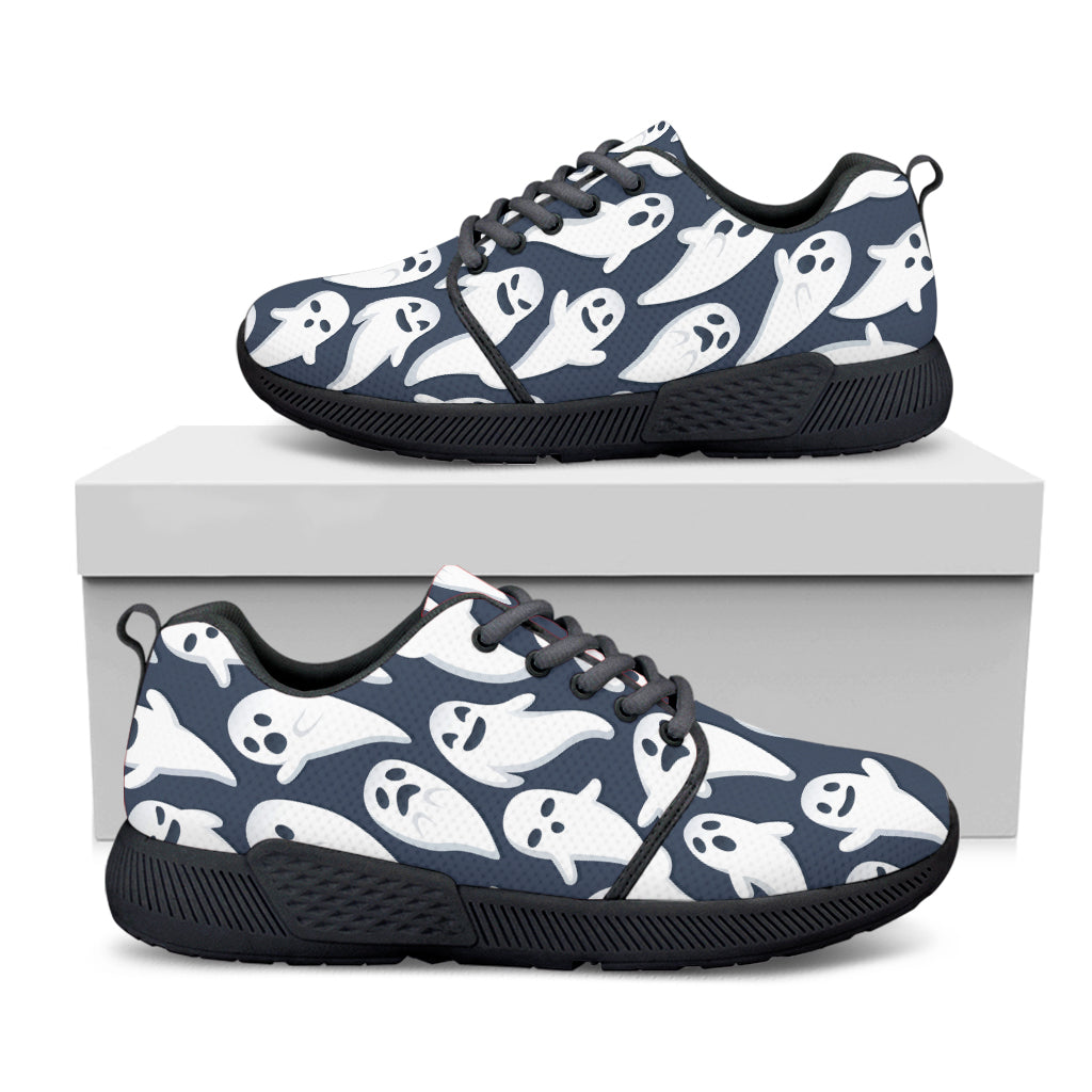 Halloween Ghost Pattern Print Black Athletic Shoes