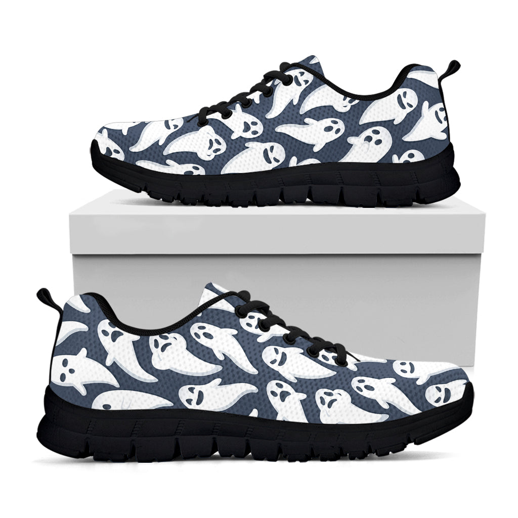 Halloween Ghost Pattern Print Black Sneakers