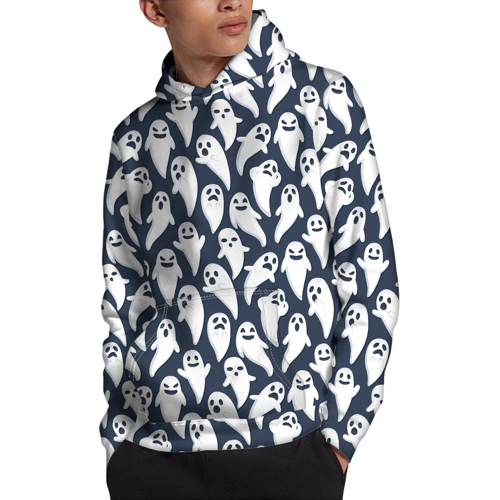 Halloween Ghost Pattern Print Pullover Hoodie