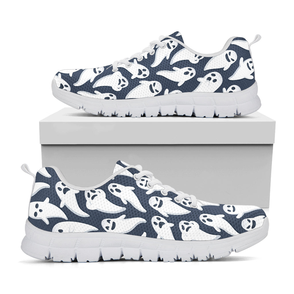 Halloween Ghost Pattern Print White Sneakers