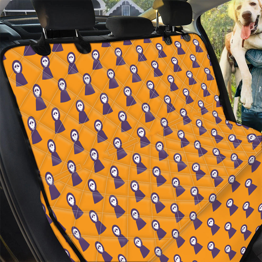 Halloween Grim Reaper Pattern Print Pet Car Back Seat Cover