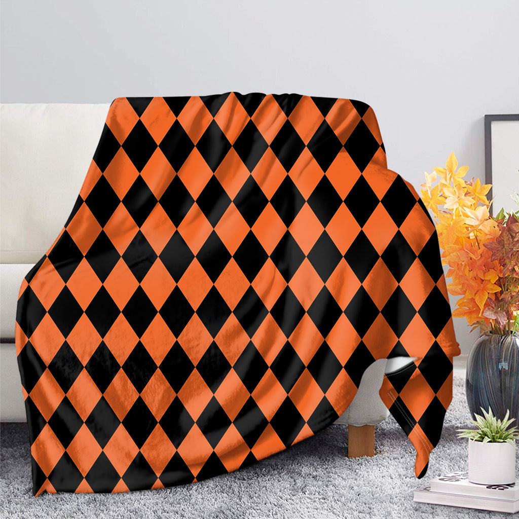 Halloween Harlequin Pattern Print Blanket