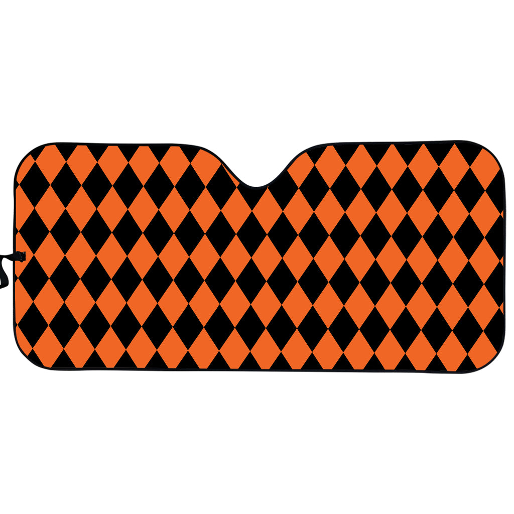 Halloween Harlequin Pattern Print Car Sun Shade