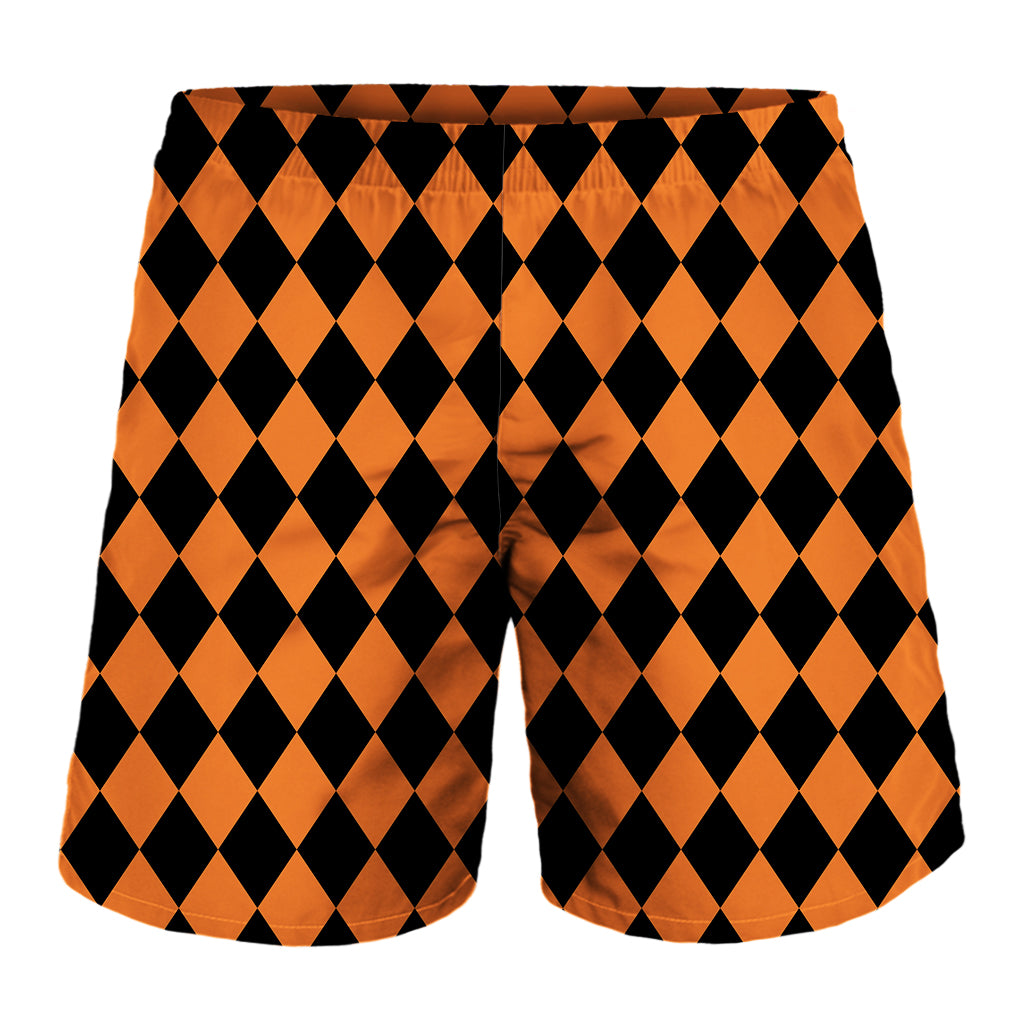 Halloween Harlequin Pattern Print Men's Shorts